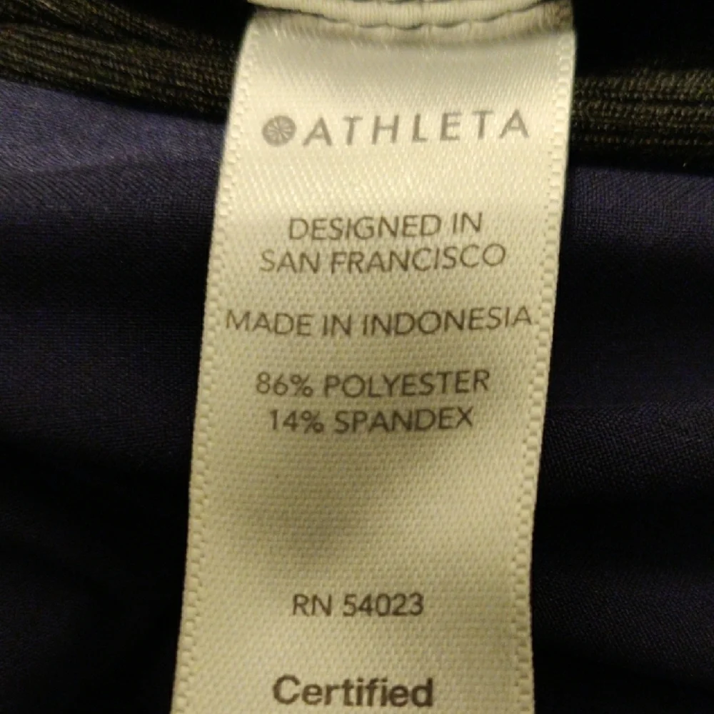 ATHLETA. Men's Black and Blue Patterned Pants